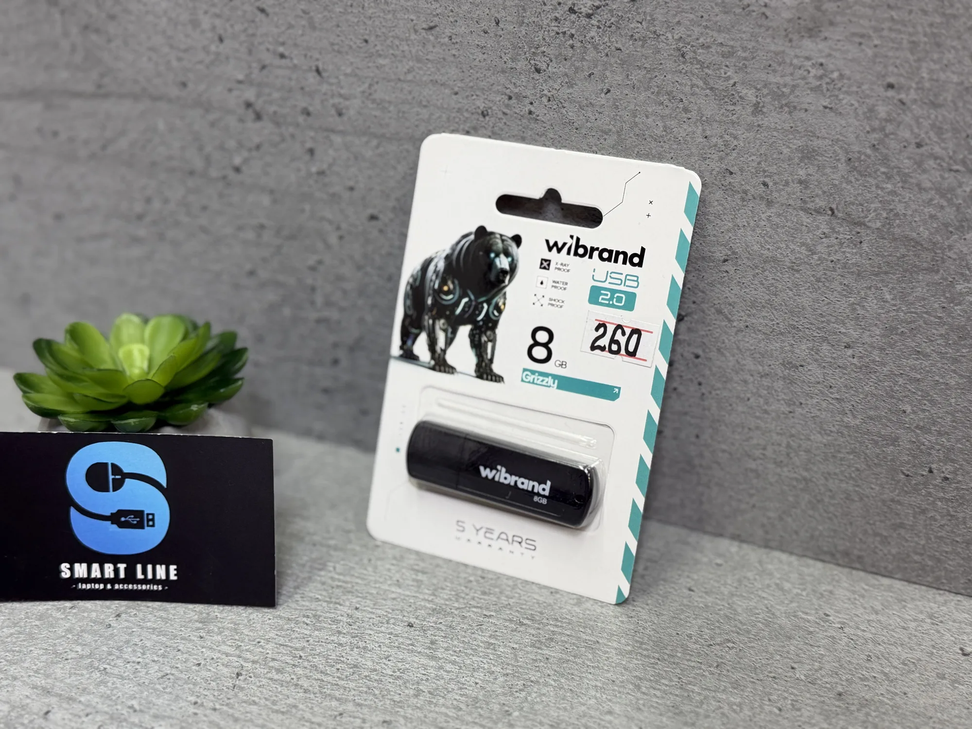 USB флешка Wibrand 2.0 grizzly 8gb
