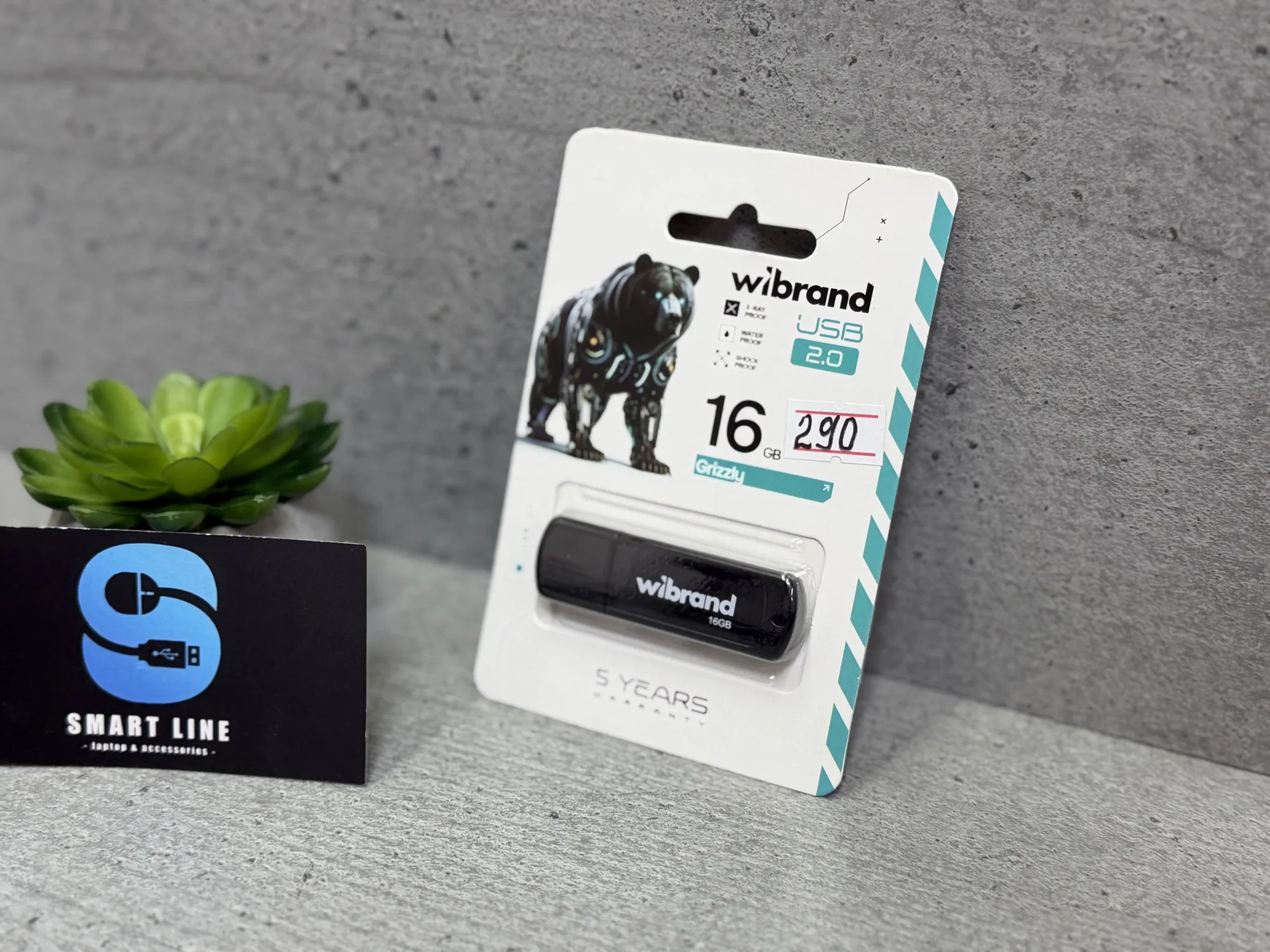 USB флешка Wibrand 2.0 grizzly 16gb
